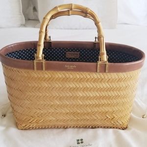 Kate Spade "Vintage" Bamboo / Straw Handbag